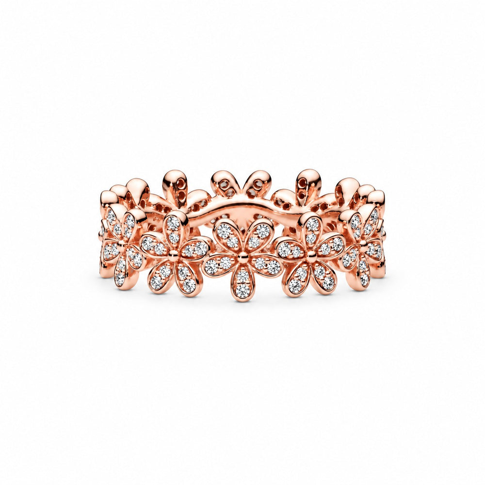 LAMY stone attach chrysanthemum ring rose gold - ảnh chính