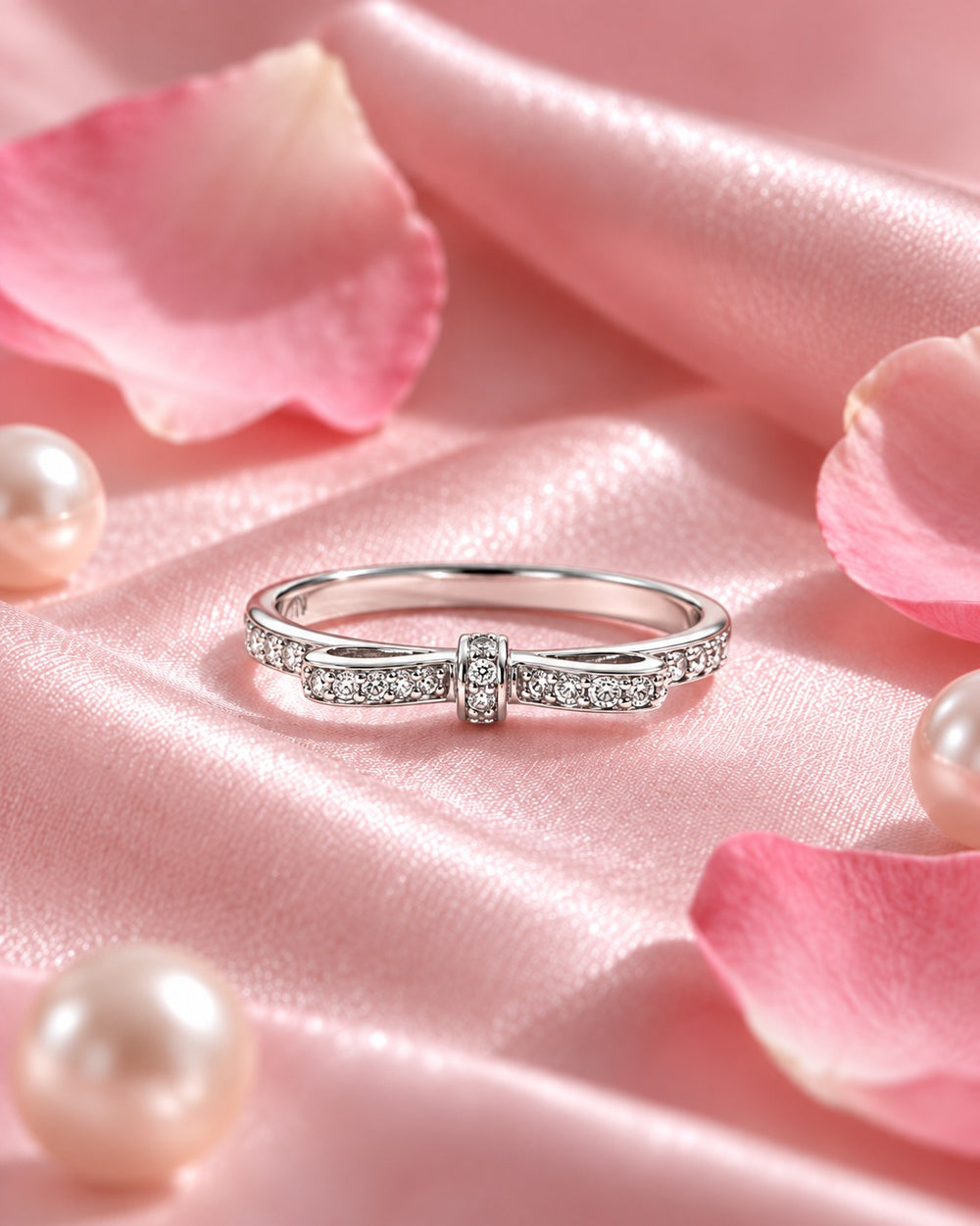 Creative Bow Ring Silver - 8045SV - ảnh bối cảnh