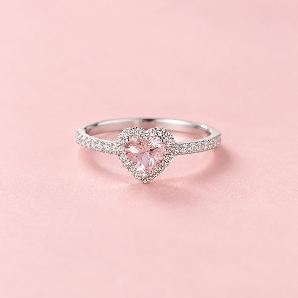 Couple Wedding Rings Women's Pink - 8195PI - ảnh chính