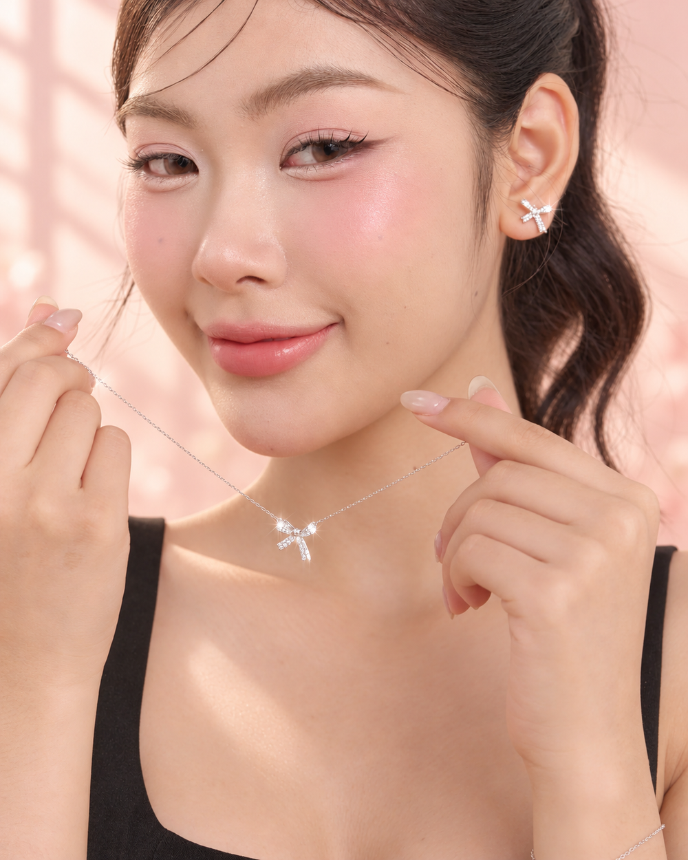 LAMY – Shop the look, nơ bạc đính đá