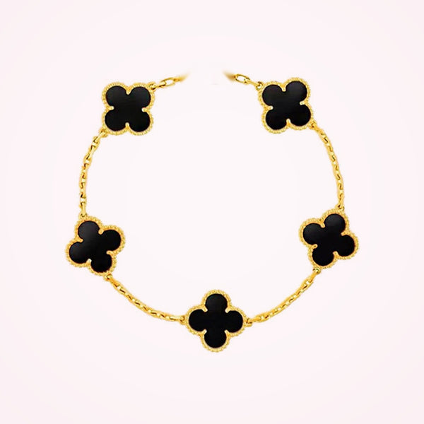 Lucky Four Leaf Flower Bracelet