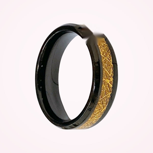 Meteorite Edge Couple Rings Silver