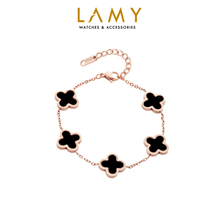 Vòng tay CDE Five Four Leaf Clovers Bạc CDE2026SV.BL 