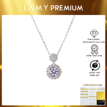 Dây chuyền kim cương Moissanite xanh LAMY Twin Glow 6.5 ly kiểm định GRA CDEDN023BE - Hàng chính hãng đã kiểm định