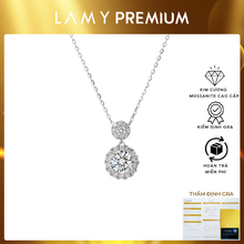 Dây chuyền kim cương Moissanite xanh LAMY Twin Glow 6.5 ly kiểm định GRA CDEDN023BE - Hàng chính hãng đã kiểm định