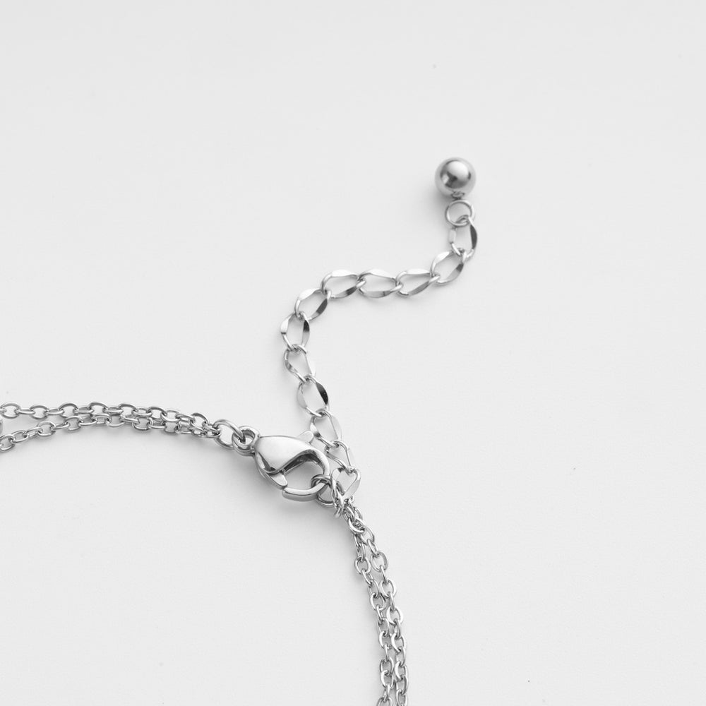 Five Pointed Star Anklet Silver