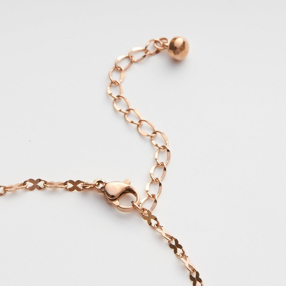 Moon & Star Anklet Rose Gold