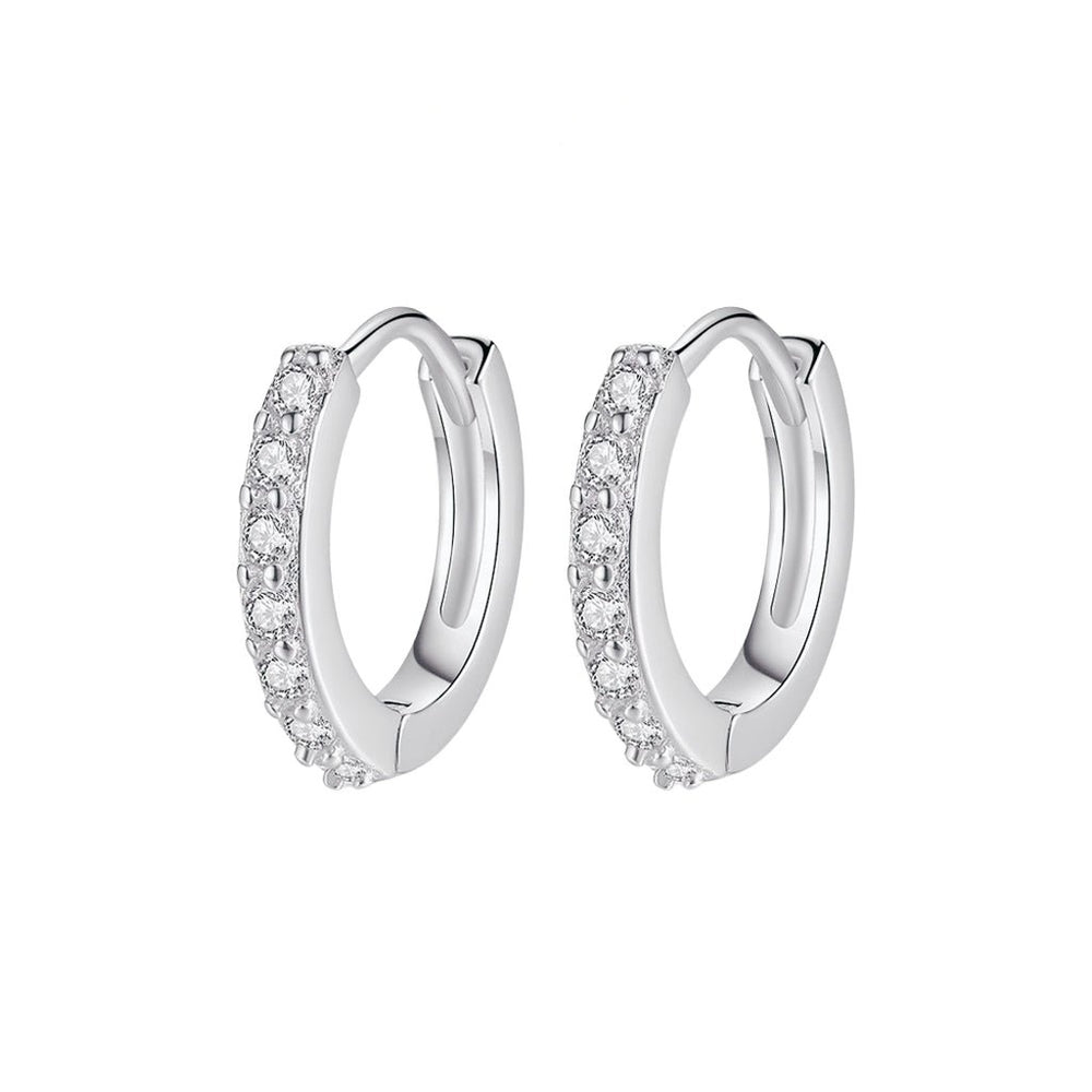 Sweet and Charming Gemstone-adorned Earrings Silver