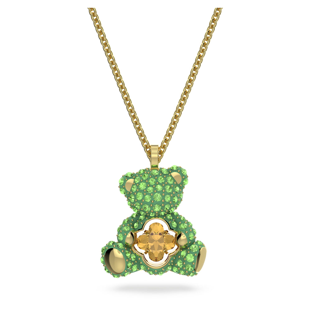 Teddy Bear Necklace Green