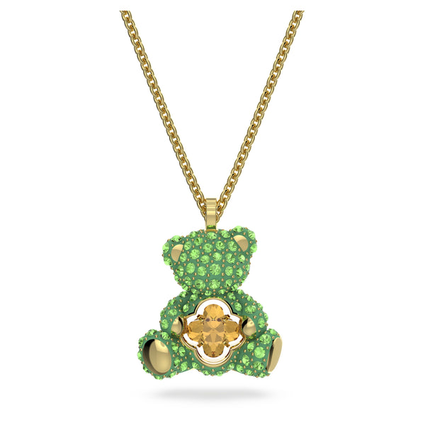 Teddy Bear Necklace Green