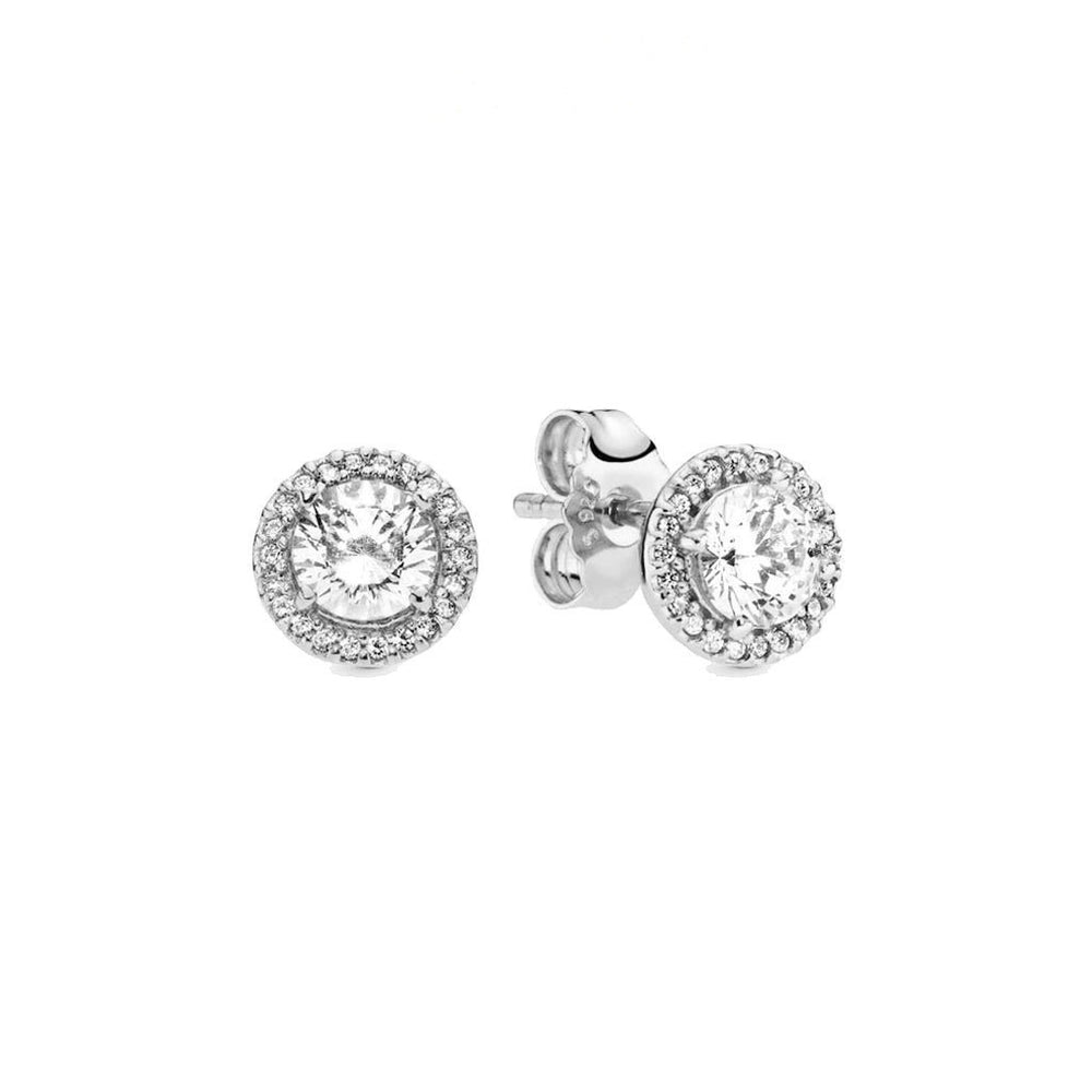 Timeless Round Shaped Earrings Silver - 3029SV