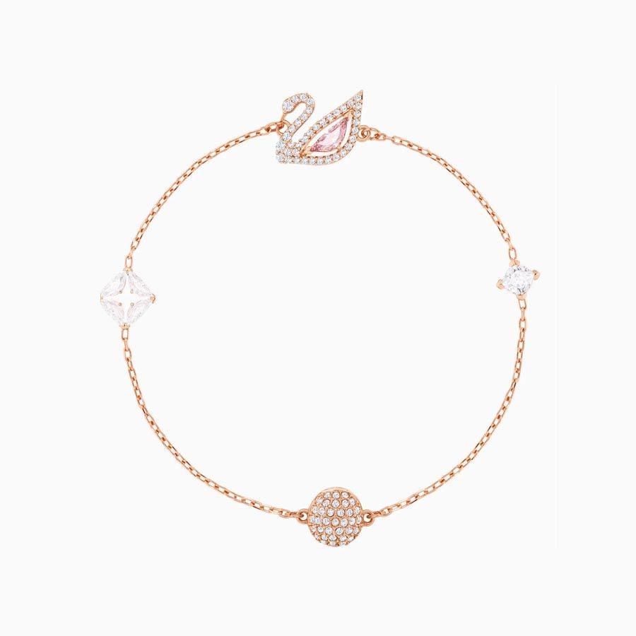Dazzling Swan Bracelet Rose Gold