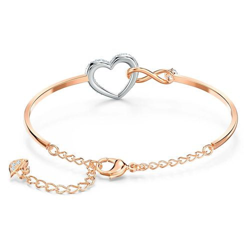 Vòng tay nữ CDE Infinity Heart Bangle Rose Gold Bracelet CDE2046RG