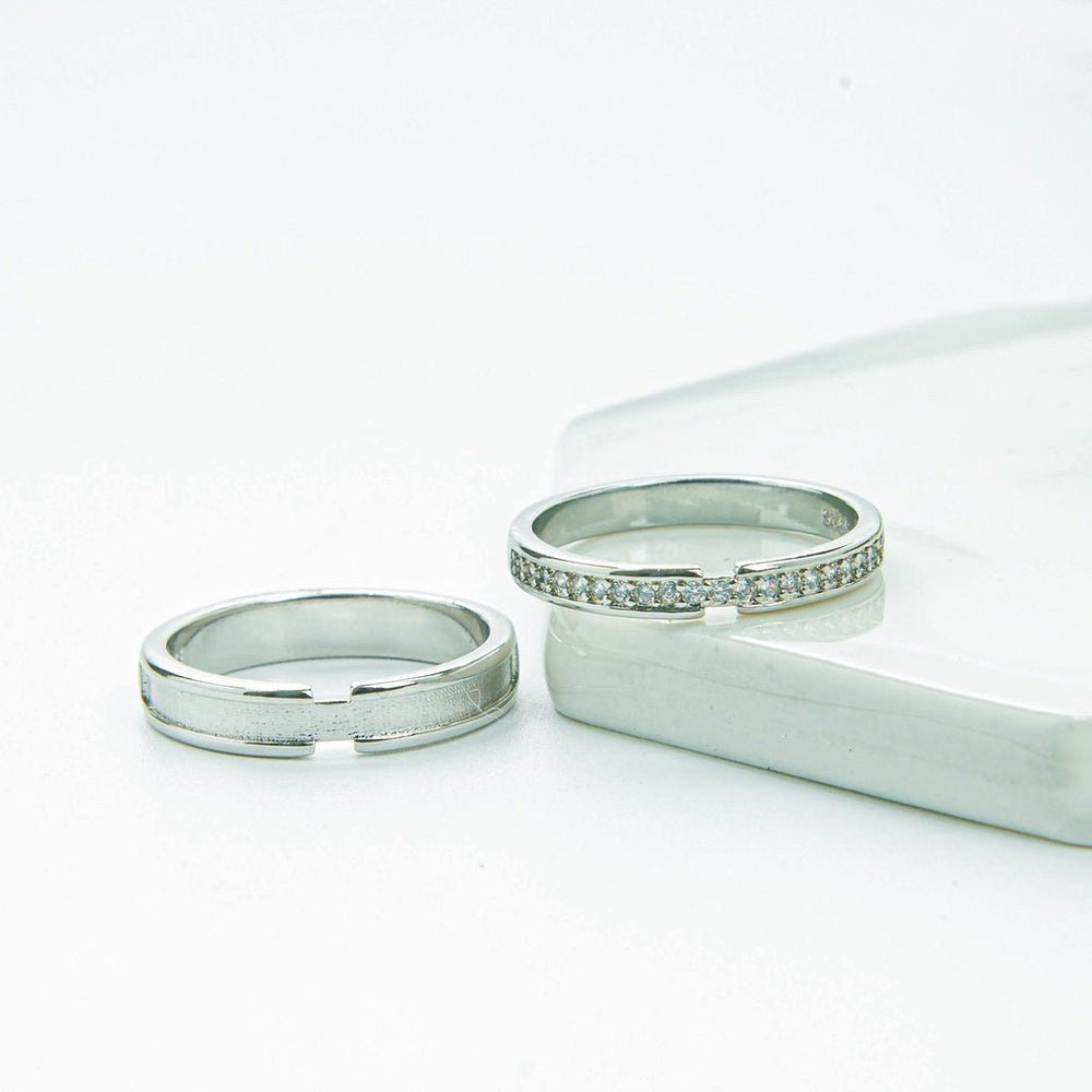 Lyz & Liam True Crystal Link Rings