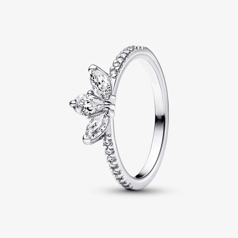 Sparkling Herbarium Cluster Ring Silver