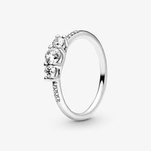 Nhẫn LAMY Clear Three-Stone Rose Gold Ring CDE8072RG - Premium S925 Silver Ring for Women