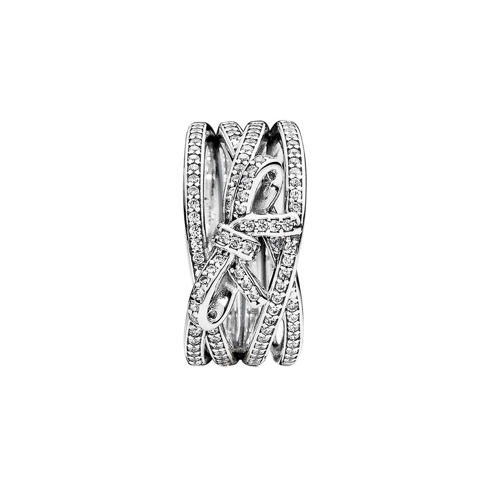 Sparkling Bow Ring Silver - 8070SV