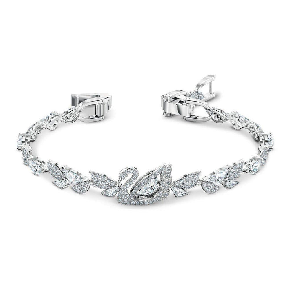 Crystal Dancing Swan Bracelet Silver - 2032SV
