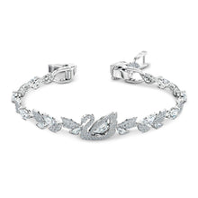 Vòng tay LAMY Crystal Dancing Swan Silver Bracelet CDE2035SV
