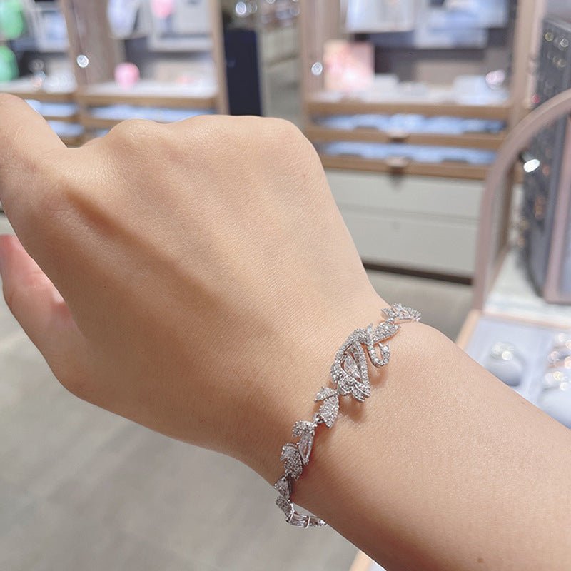 Crystal Dancing Swan Bracelet Silver - 2032SV