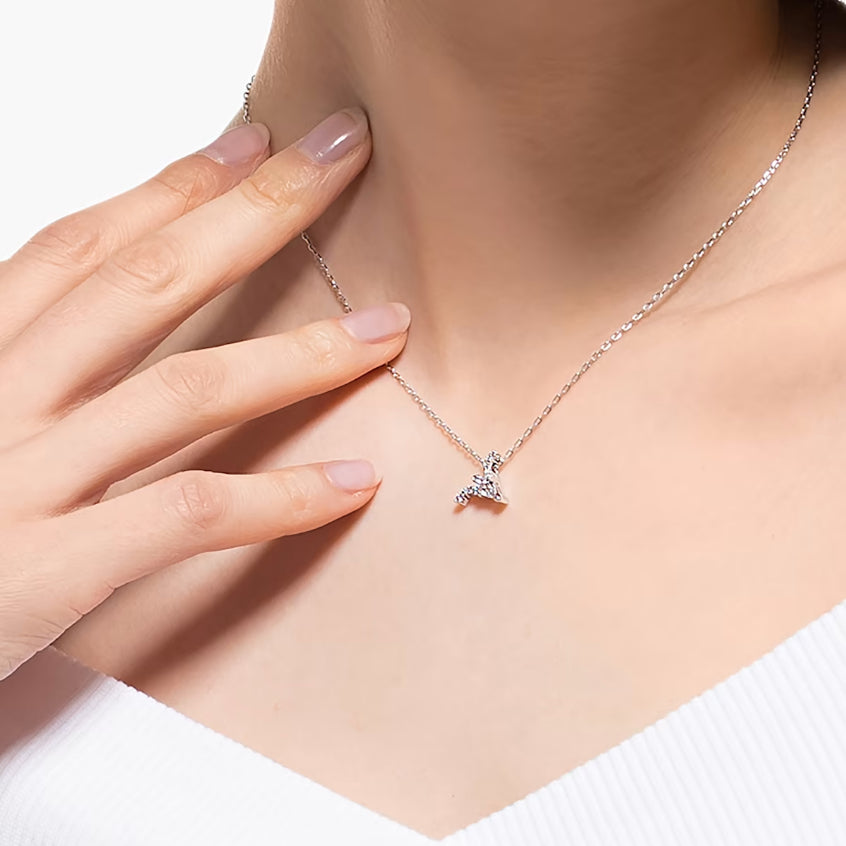 Zodiac Pendant Necklace Silver Aries - 6062AR đeo cổ