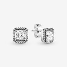 Khuyên tai LAMY Square Sparkle Earrings Silver CDE3048SV - Premium Women's Silver Earrings S925 ALE