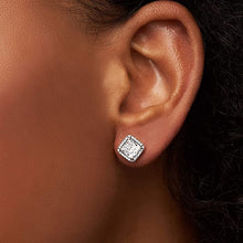 Khuyên tai LAMY Square Sparkle Earrings Silver CDE3048SV - Premium Women's Silver Earrings S925 ALE