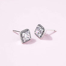 Khuyên tai nữ LAMY Square Sparkle Earrings Blue CDE3048BLU