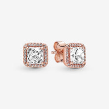 Khuyên tai nữ LAMY Square Sparkle Earrings Blue CDE3048BLU