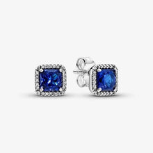 Khuyên tai nữ LAMY Square Sparkle Earrings Blue CDE3048BLU