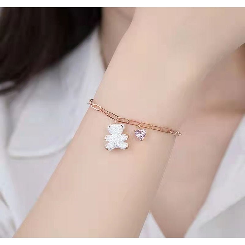 Teddy Bear Bracelet White