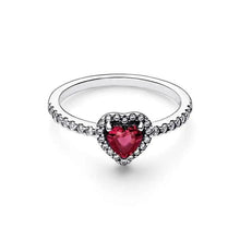 Nhẫn LAMY Red Heart Stone Ring CDE8042RED Women's Silver Ring - Premium S925 ALE Silver