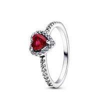 Nhẫn LAMY Red Heart Stone Ring CDE8042RED Women's Silver Ring - Premium S925 ALE Silver