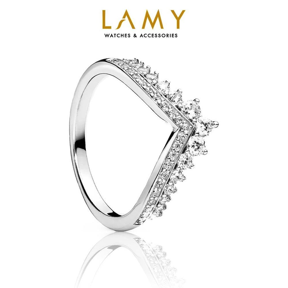 Princess Wishbone Ring Silver