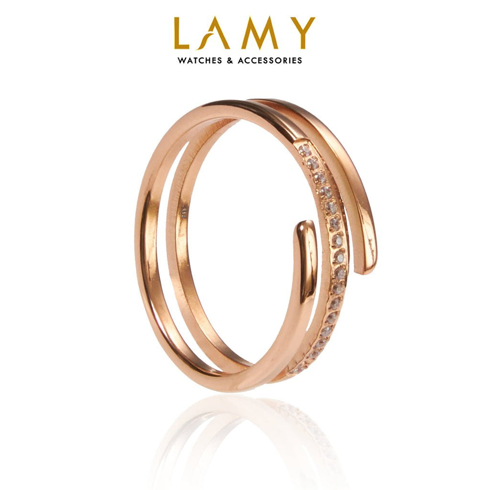 Triple Spiral Ring Rose Gold