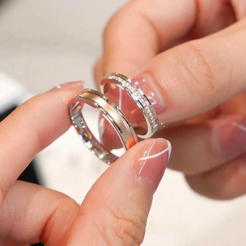 Lyz & Liam True Crystal Link Rings