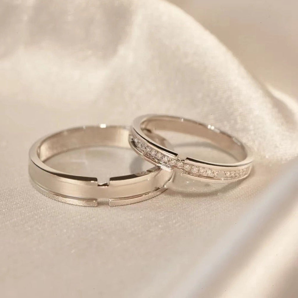 Lyz & Liam True Crystal Link Rings