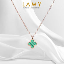 Dây chuyền LAMY Dual Lucky Leaves Necklace Green CDE6026GR
