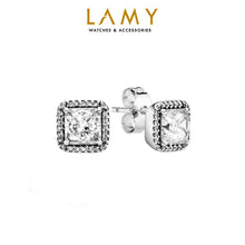 Khuyên tai LAMY Square Sparkle Earrings Silver CDE3048SV - Premium Women's Silver Earrings S925 ALE