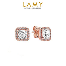 Khuyên tai nữ LAMY Square Sparkle Earrings Rose Gold CDE3048RG