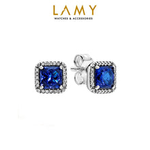 Khuyên tai nữ LAMY Square Sparkle Earrings Blue CDE3048BLU