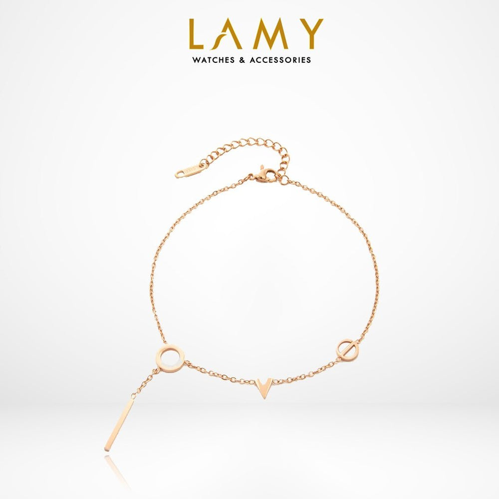 Love You Forever Anklet Rose Gold