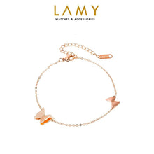 Lắc chân LAMY Pave Butterfly Anklet Rose Gold CDE9007RG