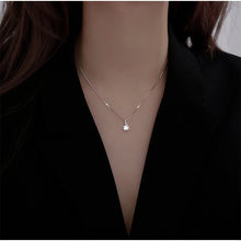 Dây chuyền Women's Silver Sparkling Stone Necklace - CDE6067SV - S925 Silver Women's Necklace