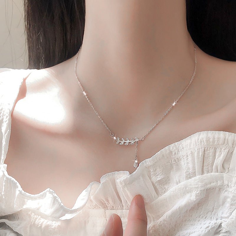 Willow Leaf Necklace Silver