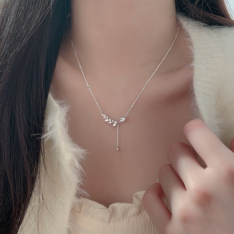 Willow Leaf Necklace Silver