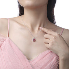 Dây chuyền Radiant Pink Crystal Necklace Silver CDE6090