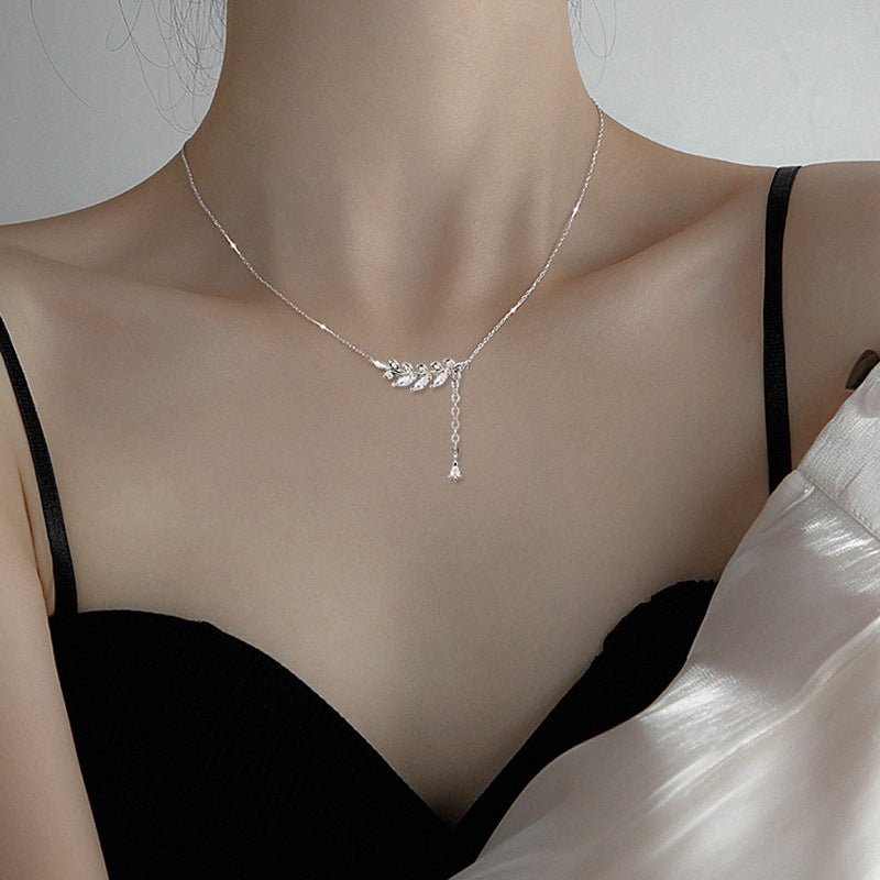 Willow Leaf Necklace Silver