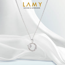 Dây chuyền Sparkling Crystal Moon Necklace Silver CDE6078SV - Women's Silver Necklace