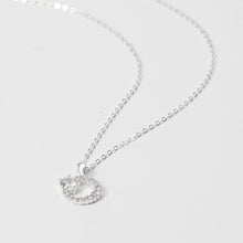 Dây chuyền Sparkling Crystal Moon Necklace Silver CDE6078SV - Women's Silver Necklace